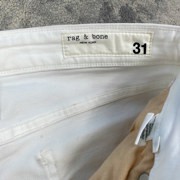 NWT Rag & Bone Nina High Rise Ankle Flare Jeans White Raw Hem Sz 31 - Picture 5 of 15